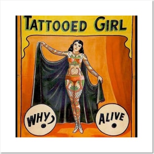 Tattooed girl Posters and Art